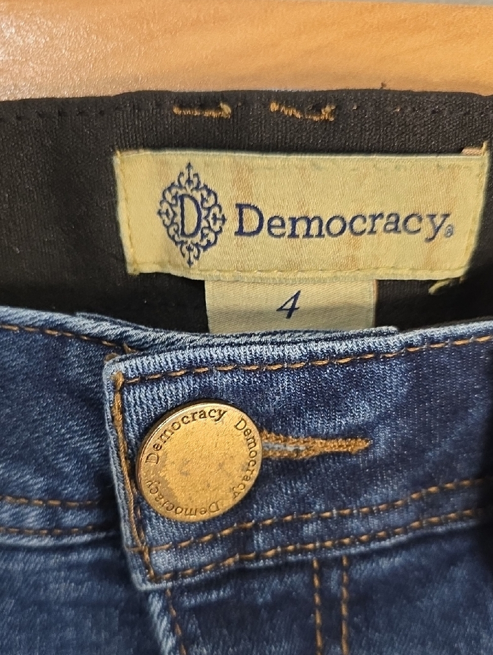 Democracy Jeans Women's Size 4 Blue Distressed Skinny Jeans Raw Cut Frayed Hem - Picture 7 of 16